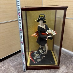 日本人形　ガラスケース付き　和服　アンティーク　日本舞踊の画像
