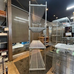 【引き取り限定】【値下げ】中古品　アルミラック　グレー 　1520×460×30（㎜）の画像