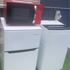 ⭕️3点セット近隣配達無料です⭕️冷蔵庫と洗濯機とレンジ⭕️の画像