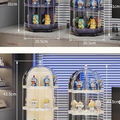 ♥️新品未使用♥️フィギュア収納ケース 回転台付　フィギュア ケース 2段 透明 鑑賞　飾りの画像