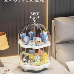 ♥️新品未使用♥️フィギュア収納ケース 回転台付　フィギュア ケース 2段 透明 鑑賞　飾りの画像