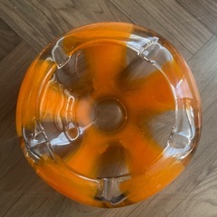 ガラス製　昭和レトロ　灰皿　花器の画像