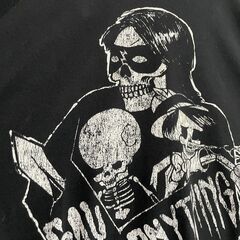 【XXL】GILDAN ギルダン Say Anything 親子スカル Tシャツ 古着TEE SKULL ドクロ 骸骨の画像