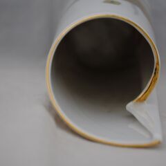 [1451J] 花瓶 花柄 30cm 花器 陶器 アンティークの画像