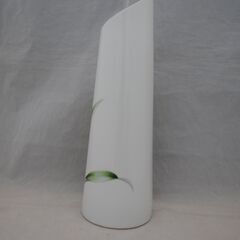 [1451J] 花瓶 花柄 30cm 花器 陶器 アンティークの画像