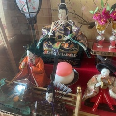 無料　ガラスケース入り雛人形　の画像