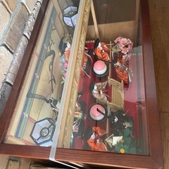 無料　ガラスケース入り雛人形　の画像