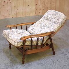 ≪yt1995ジ≫ karimoku/カリモク家具 1人掛けリクライニングソファ リクライナー/パーソナルチェア/ウィンザーチェア/中古家具/宮城県仙台市 70731-03の画像