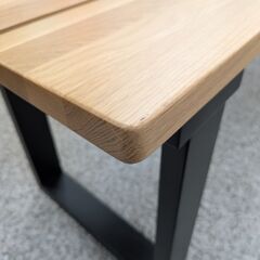 ジモティー見た！で5%OFF【ベンチ】展示アウトレット品 関家具 VERDEⅢ ベルデ3 ダイニングベンチ チェア 140cm:オークナチュラル/ブラックの画像