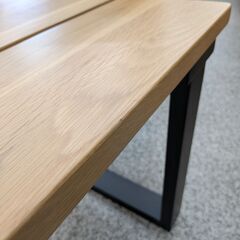 ジモティー見た！で5%OFF【ベンチ】展示アウトレット品 関家具 VERDEⅢ ベルデ3 ダイニングベンチ チェア 140cm:オークナチュラル/ブラックの画像