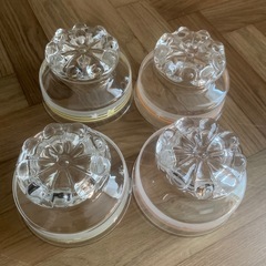 新品未使用　デザートガラス皿　４個セットの画像