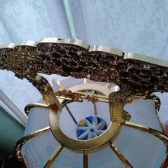 和風燈籠 金色装飾 花柄の画像
