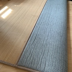 【まもなく終了‼️】新品すだれランチョンマット付き＊竹ラグ、カーペットの画像