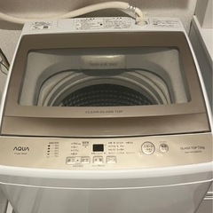 🌟AQUA 全自動洗濯機 7kg ガラストップ AQW-GS7M🌟の画像