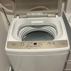 🌟AQUA 全自動洗濯機 7kg ガラストップ AQW-GS7M🌟の画像