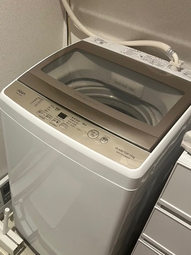 AQUA 全自動洗濯機 7kg ガラストップ AQW-GS7M 🌟AQUA 全自動洗濯機 7kg ガラストップ AQW-GS7M🌟 (あいえむ