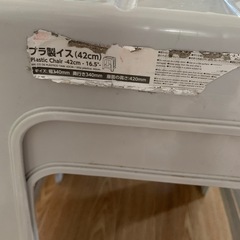 【決まりました】プラスチックの椅子の画像