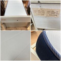 【収納家具付 シングルベッド】配送組立無料♬配送日時指定可能♬マットレス付き（ニトリ製）の画像