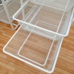 【リユースのサカイ八街店】★ジモティ割あり★ IKEA　収納ラック　ホワイト　クリーニング済　YJ7227の画像