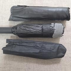 折りたたみ傘【超大12本骨・逆折り式・反射テープ付】ワンタッチ自動開閉 晴雨兼用 黒 収納袋付きの画像