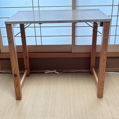 山善　折りたたみテーブル　デスク　机の画像
