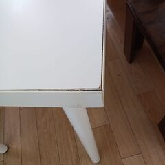 ★リユースのサカイつくば店★TK6083 IKEA ダイニングテーブル ホワイト H74×D60×W100 クリーニング済みの画像