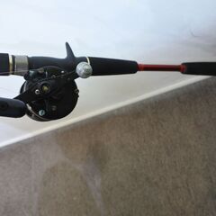 【KSD/Door/Io/74】 DIALIGHT GAME Type2・195M 30-80号ディアライトゲーム Promarine製 ルアーロッド 汚れあり リール Abu Garcia ambassadeur４６００ci ユーズド 大きなダメージなし。引き取り限定　の画像