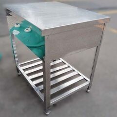 調理台 ステンレス 作業台 引き出し付き 業務用 厨房 ガレージ等に W75cm×H80.5cm×D60cm 苫小牧西店の画像