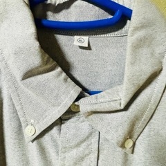 ユニクロuniqlo メンズシャツ　グレー　XLの画像
