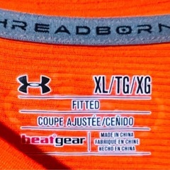 アンダーアーマー　ランニングTシャツ　蛍光オレンジ　XLの画像