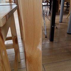 ★リユースのサカイつくば店★TK6085  ２人掛けダイニングセット ナチュラル H71×D56×W79 クリーニング済みの画像