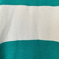 GREEN LABEL RELAXING 長袖カットソー 緑と白のストライプ Mの画像