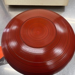 高級品　根来塗　風味浅鉢　お菓子お盆の画像