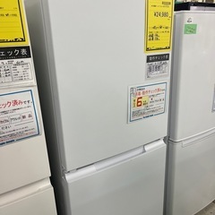ジャングルジャングル貝塚店  152L冷蔵庫 SHARP SJ-15E4 2024年製 2ドア冷蔵庫 白 ホワイト 中古 リサイクルショップ 貝塚市 洗浄済み リユースの画像