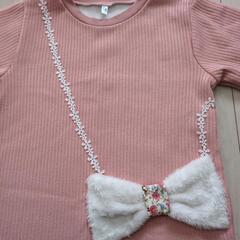 【美品】130cm 裏起毛 ワンピースの画像