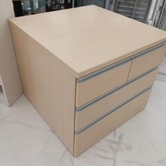 【ドリーム尾浜店】組立式3段チェスト　高さ(H)66×幅 (W)75× 奥行(D)75(cm)の画像