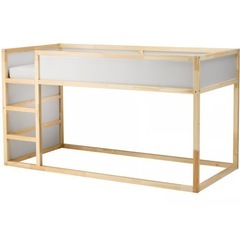 (取引完了)IKEA のKURA2段ベッドと恐竜柄ベッドテントのセット【お譲りします】の画像