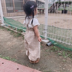 チェック柄 サロペット  の画像
