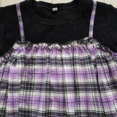 【美品】重ね着風トレーナー 130cmの画像