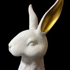 【希少美品】BUTLERS 10213726 バトラーズ　レジン製のラビットヘッド　ドイツ　インテリア　オブジェ　 縁起物 置物の画像