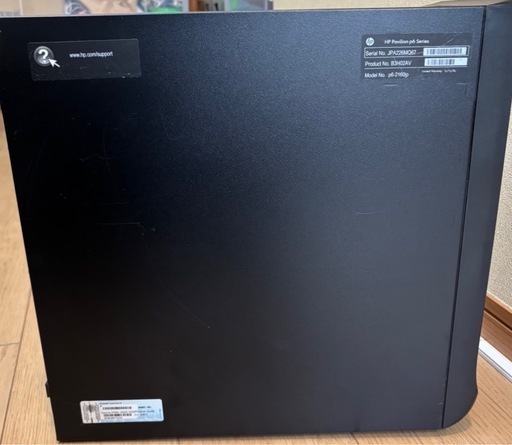 中古デスクトップPC HP Pavilion p6-2160jp SSD128GB搭載