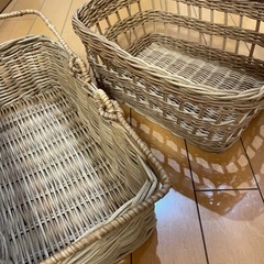 木のカゴの画像