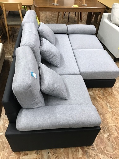 ジャングルジャングル貝塚店　ソファーセット　グレー　分割　3人用　3人掛け　貝塚市　二色浜　リサイクルショップ
