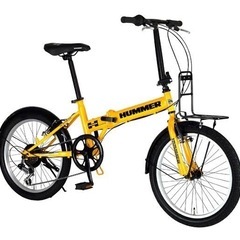 《リユースマン倉敷》未開封品 折りたたみ自転車 ハマー(HUMMER) FDB206TANK-Gイエローの画像