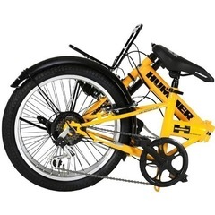 《リユースマン倉敷》未開封品 折りたたみ自転車 ハマー(HUMMER) FDB206TANK-Gイエローの画像