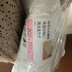 【ニトリ 】白カーペット 200×240 ラグマット シャギータイプ（1年使用）美品！の画像