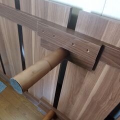 頑丈な木製すのこ　シングルベッド　マットレス付きの画像