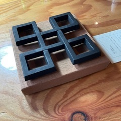南部鉄器　鍋敷き　釜定工房　格子　約12.5×12.5cm【箱付き・未使用】の画像