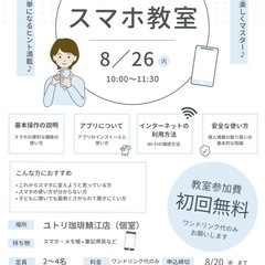 初心者向けスマホ教室の画像