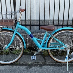 ＜動作美品＞女の子用・24インチ・ジュニア自転車  LEDオートライト・変速なし 鍵付きの画像